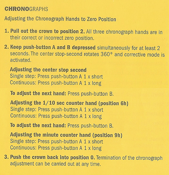 Fossil Chronograph Manual